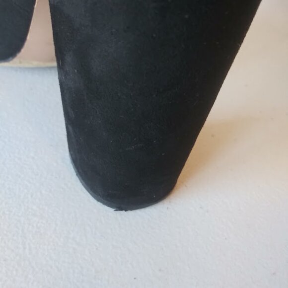 Shoe Dazzle Lucinda women's size 9.5 Black faux suede, open toe high heel shoes - Picture 14 of 16